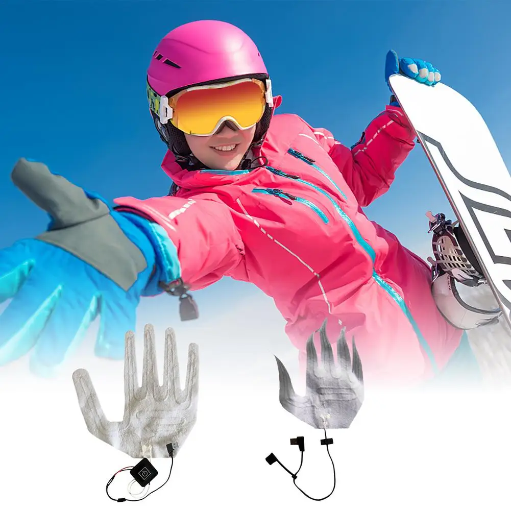 

Зимняя Рабочая теплая обувь 3,7 в, перчатка с подогревом USB, теплые перчатки из композитного волокна, перчатки, нагревательный лист