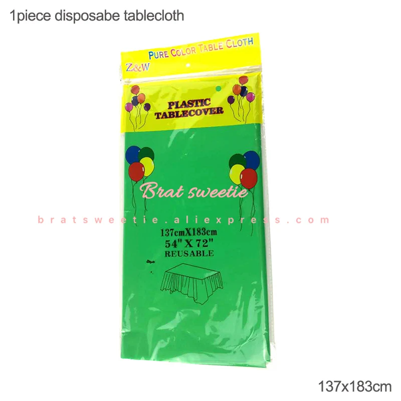 green tablecloth Красно-зеленая одноразовая посуда для рождественской вечеринки, чашки, тарелки и соломки, Рождественский Декор для дня рождения, вечерние принадлежности для детского душа - Цвет: green tablecloth
