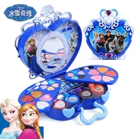 new diseny 39 pcs frozen elsa anna makeup set with box and light princess series beauty pretend play girls gift box