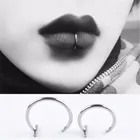 Кольцо унисекс для пирсинга носа и губ, из титана, в стиле панк
