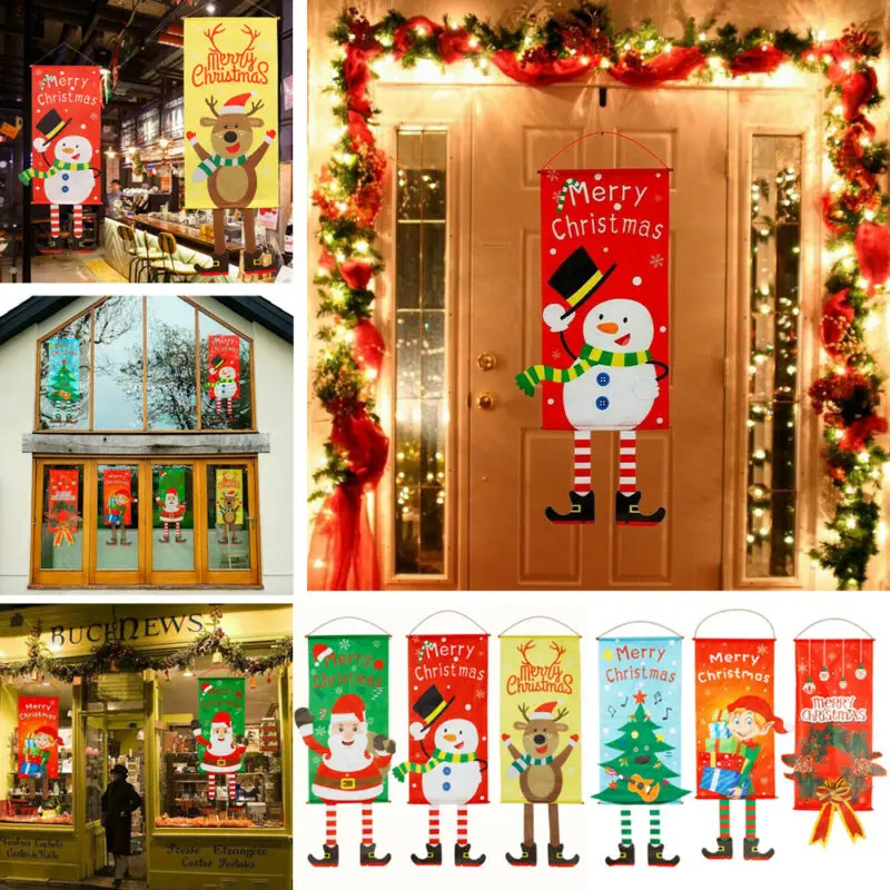 Рождественские Висячие Флаг украшения для магазина баннер|Кулоны и подвески| |