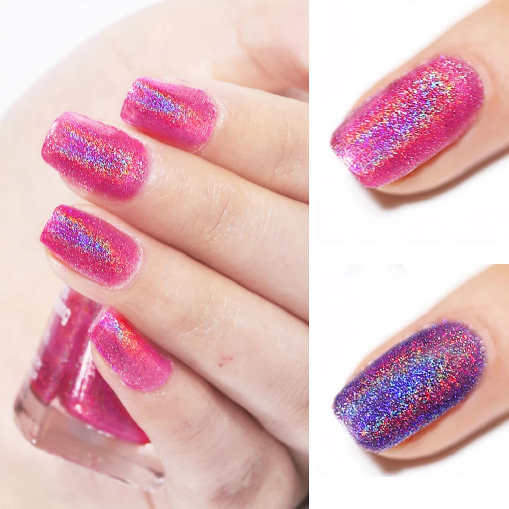 Голографическая Лазерная Голография 1 флакон 7 мл лак для ногтей блестящий эффект