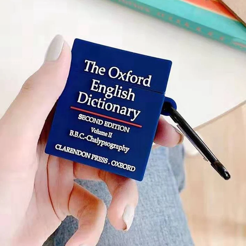 Чехол для AirPod 2 3D Oxford Dctionary мультяшный мягкий силиконовый беспроводной чехол