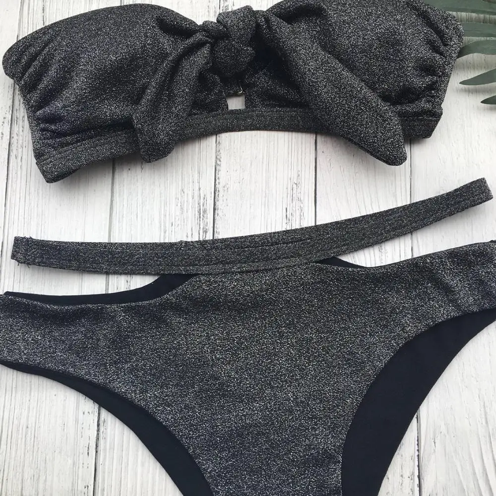 Sexy Thong Bikini Set Women Swimwear 2019 New Push Up Padded Brazilian Beachwear Female Retro Bathing Suit |