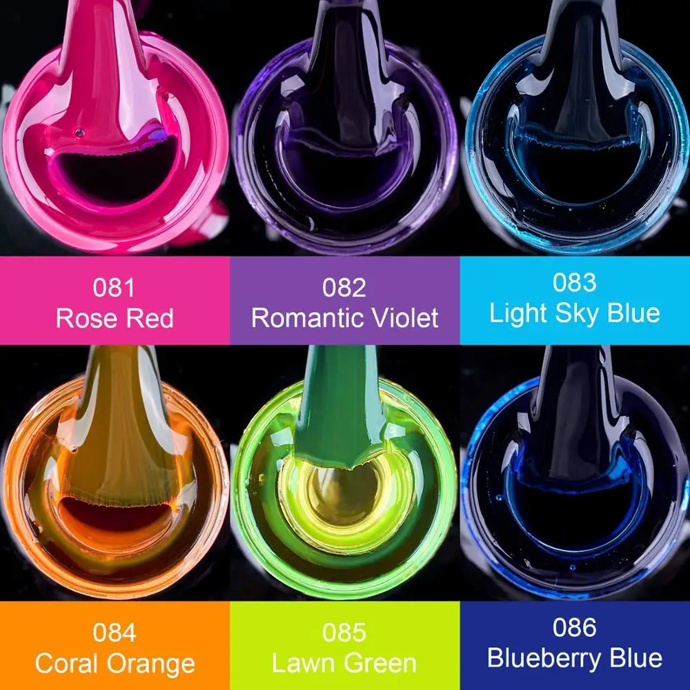 Makartt Гель-лак Crystal Rainbow Jelly набор для ногтей 6 шт. Блестящий стойкий замачивающийся УФ светодиодный Гель-лак для отверждения цветной гель