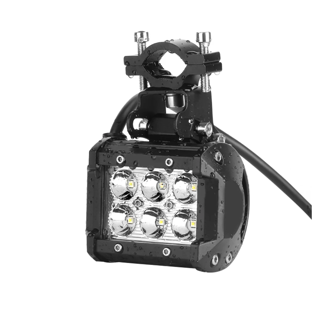 

TiOODRE LED Light Bar 2PCS 18W Spot Led Off Road Lights 12V 5Pin Rocker Switch LED Light Bar Wiring Harness Kit car accessories