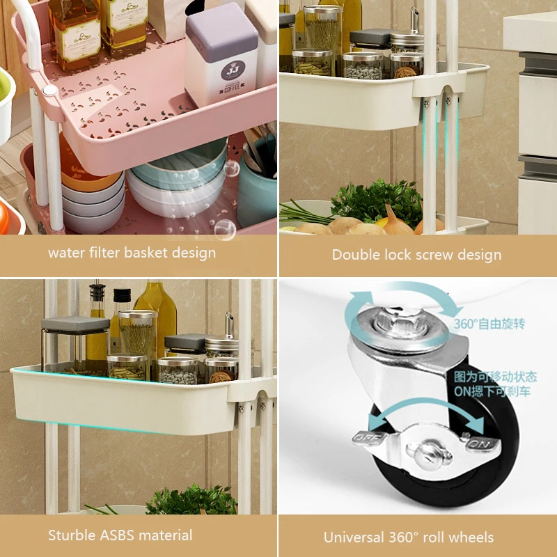 2 5 ярусная тележка стеллаж для хранения полка с сетчатой