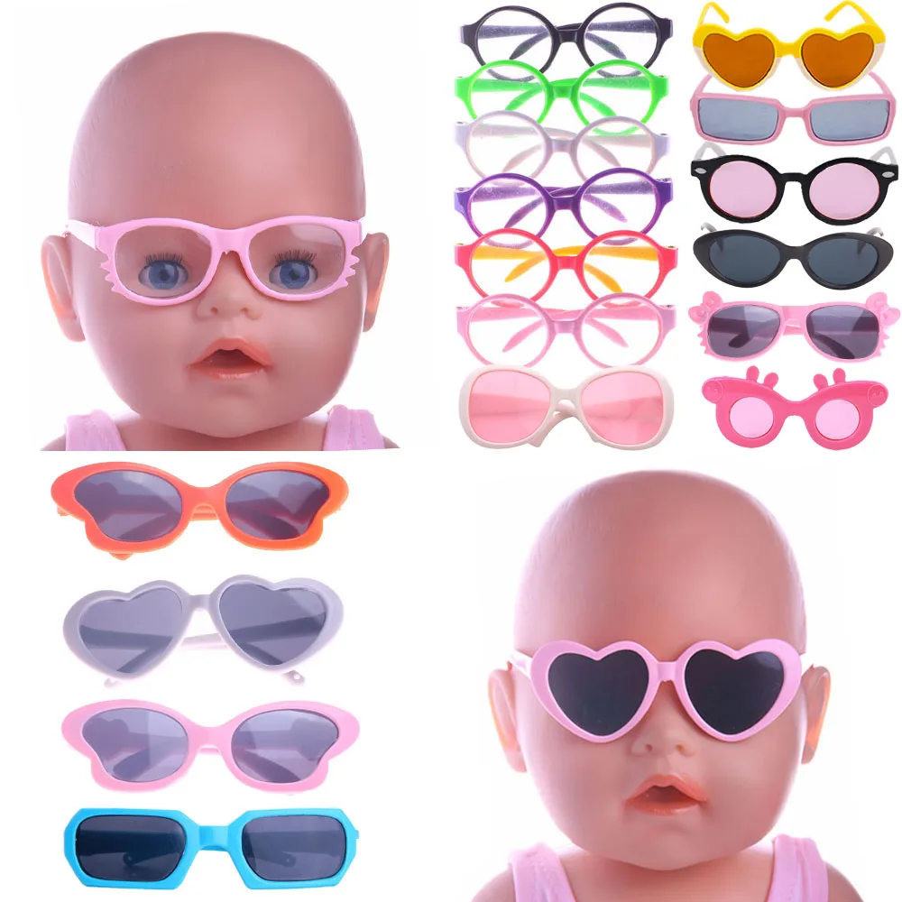 

Doll Clothes Glasses 10 Colors Doll Accessories Fit 18 Inch American Doll Gift&43Cm Born Doll Baby For Our Generation Girl's Toy