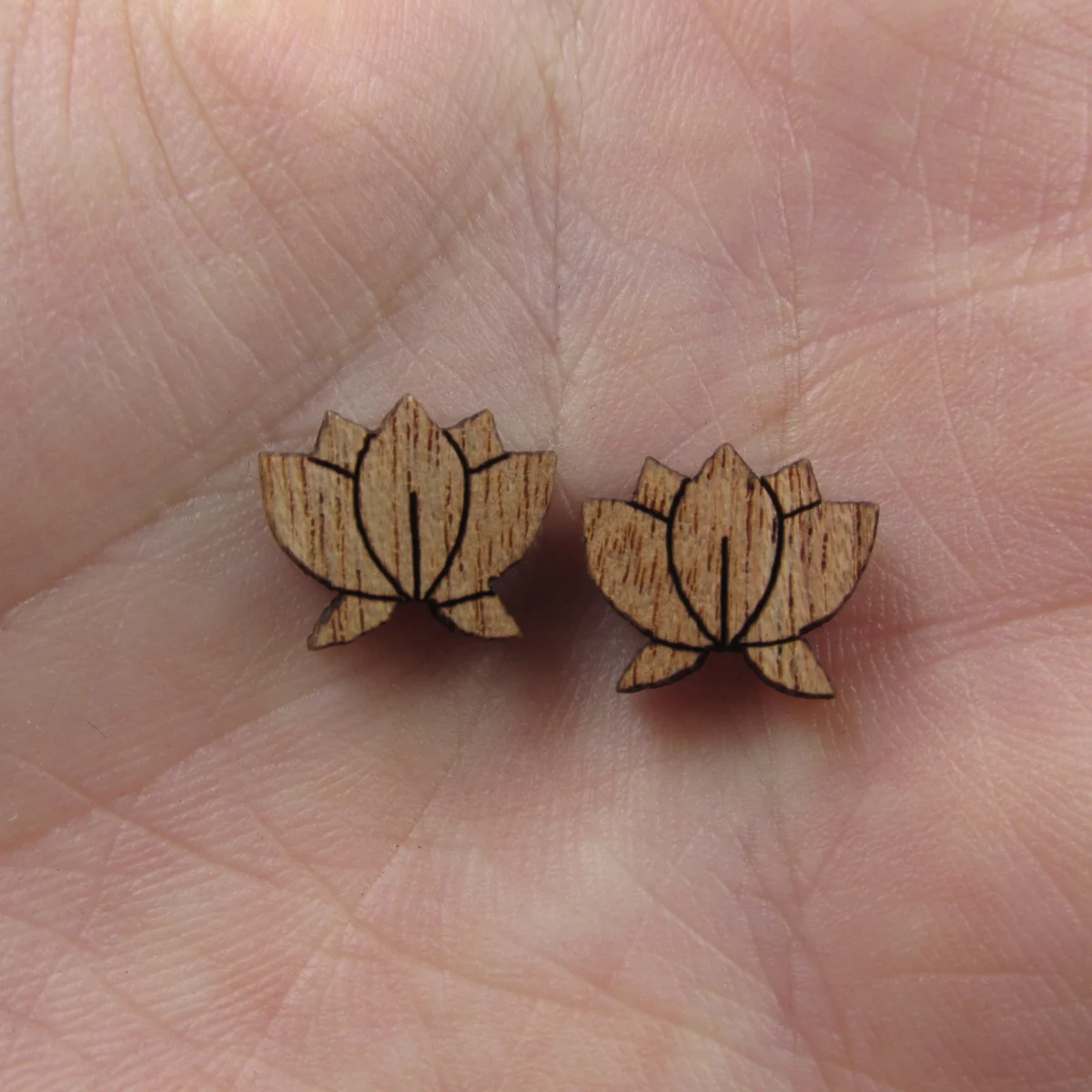 5 пар необработанных пустых растений дерево цветок икона деревянные вырезы формы