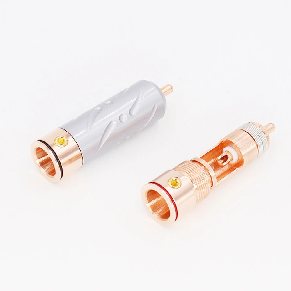 

High Quality Viborg VR109 HI-End Performance Pure Red Copper RCA Plug soldering connectors