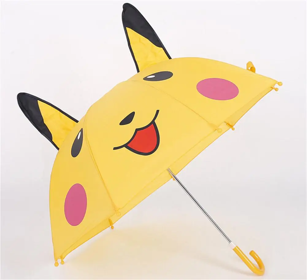 Детский миловидный рюкзак с Pokémon Go с изображением персонажей из мультфильмов «Пикачу»; Для детей зонтик/пляжный зонт - Цвет: Цвет: желтый