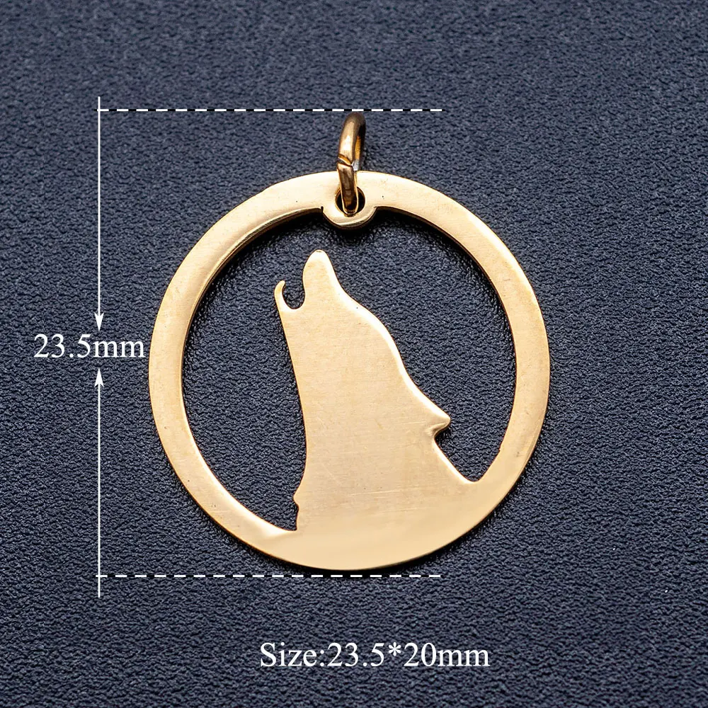 5 шт./лот подвеска из нержавеющей стали 316L сделай сам с изображением Ночного Волка