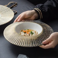 straw hat dinner plates porcelain breakfast plate dessert tray ceramic soup plates deep dish tableware for kitchen home hotel