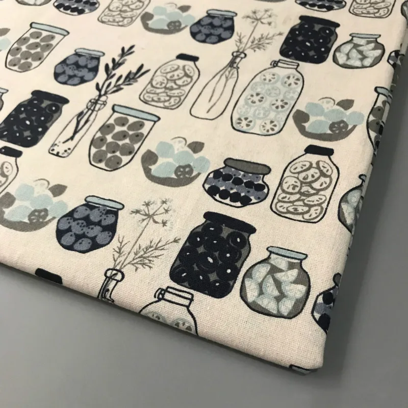 Измерительная льняная хлопчатобумажная ткань с принтом винтажная для рукоделия