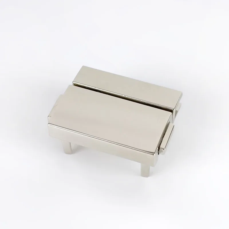 silver Meetee 38x29 мм прямоугольные металлические нажимные замки женская сумка пружинный замок защелки декоративные застежки застежка DIY аксессуары - Цвет: silver