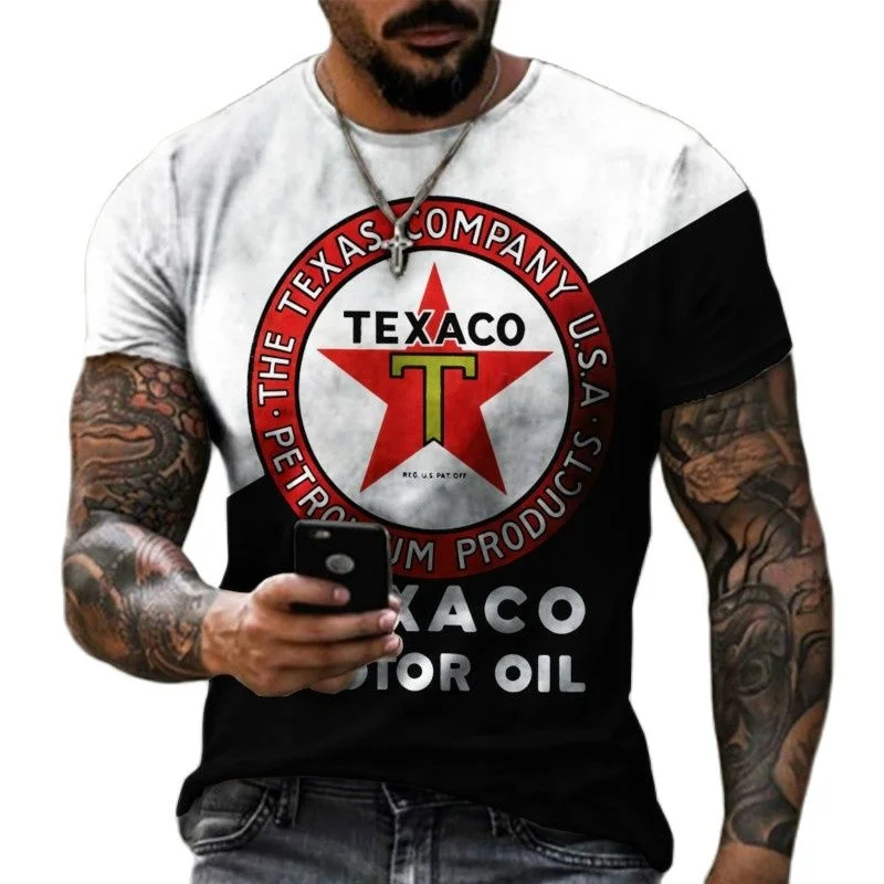 

2021 Summer New 3D Letter Printing Men's Short-sleeved T-shirt Casual Round Neck Street T-shirt Plus Size Men's Clothing