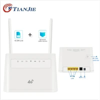 tianjie indooroutdoor 4g wireless wifi modem dongle unlocked sim card router modem 3g4g cat4 cpe router with external antennas