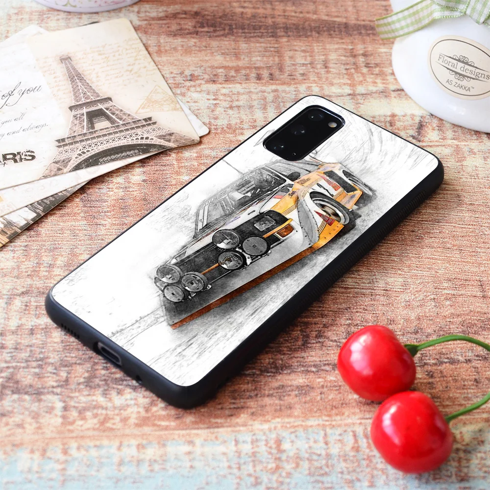 

For Samsung Galaxy Rally Car Illustration Soft TPU border Samsung Galaxy Case