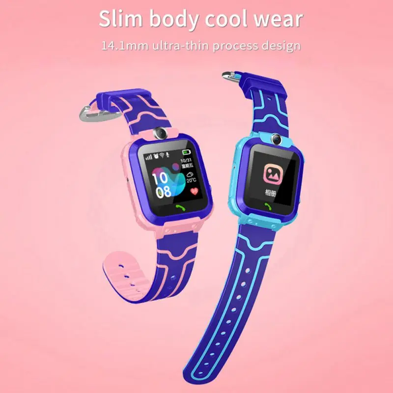 Красивые красочные Детские Смарт-часы с сенсорным экраном ударопрочный ABS