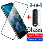 2 в 1 защита для объектива камеры закаленное стекло для Huawei P20 P30 Nova 5 5i Mate30lite Honor 20 Pro 20i 10 9 Lite 9X 8X защитная пленка