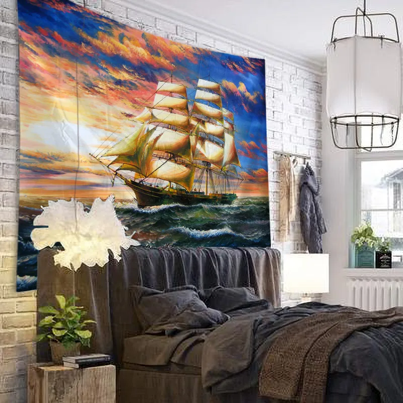 3D гобелен морской пейзаж настенное покрывало для кровати пляжное полотенце