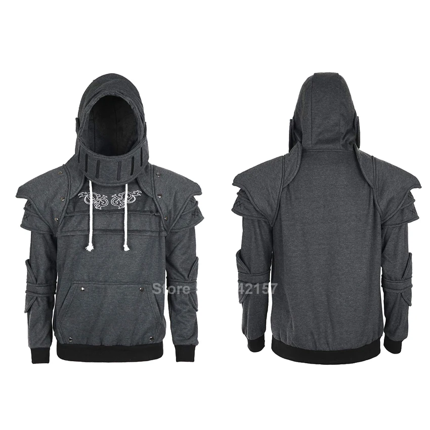 Мужские толстовки на шнуровке карнавальные Топы средневекового воина райдера с