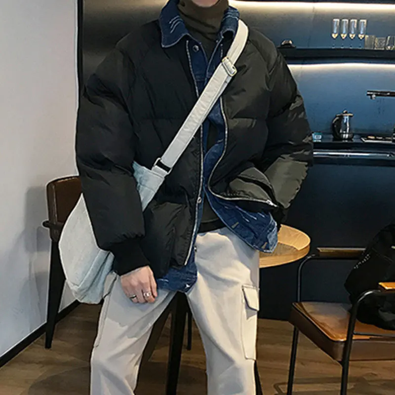 Liketkit мужские зимние куртки 2019 однотонные свободные толстые теплые парки большие