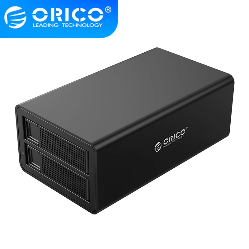

ORICO 35 Series 2 Bay 3.5'' USB3.0 to SATA With RAID HDD Docking Station Aluminum HDD Enclosure Support UASP 48W Power Adapter