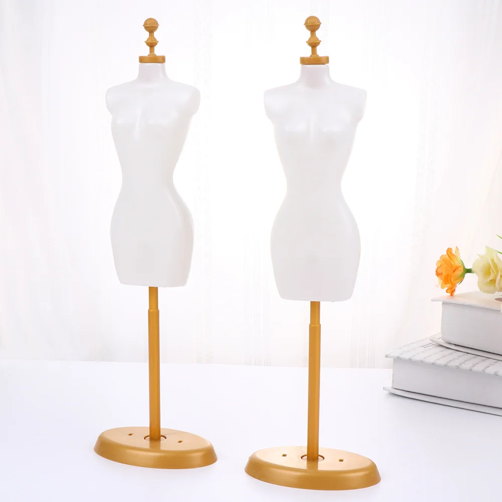 

1 Set 5Pcs Doll Dress Form Cloth Stand Mannequin Stand Demountable Assembled Display Doll Model Cloth Supporter Holder (White Do