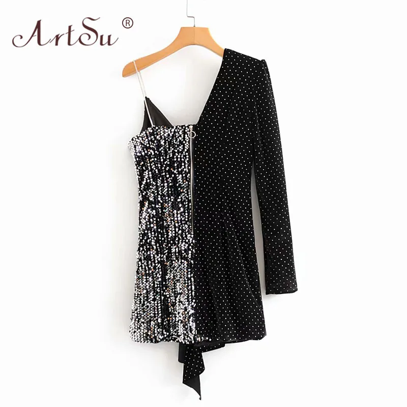 Арцу ночной клуб вечерние сексуальные платья пэчворк оборками горошек одно