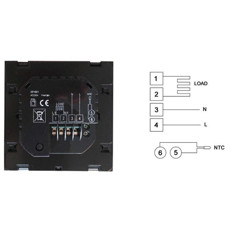 

LCD Press Screen Thermostat Warm Floor Heating System Thermoregulator AC200-240V Temperature Controller