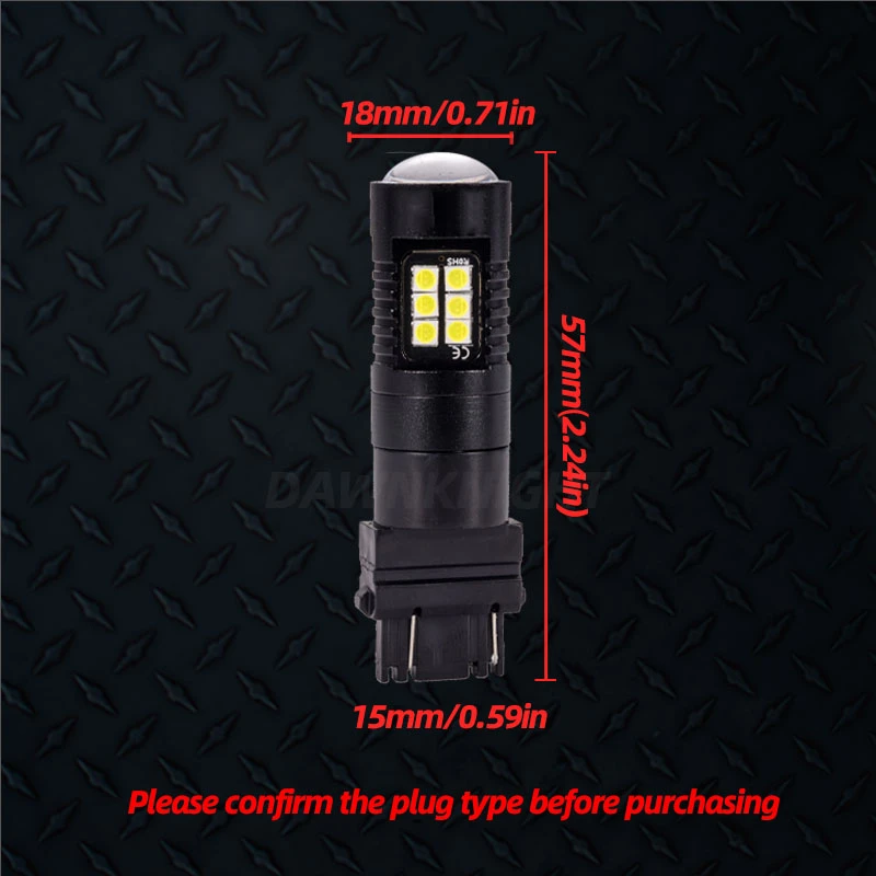 2 шт. Автомобильные светодиодные сигнальные лампы T25 3157 3030 21SMD P27/5 Вт|Сигнальная