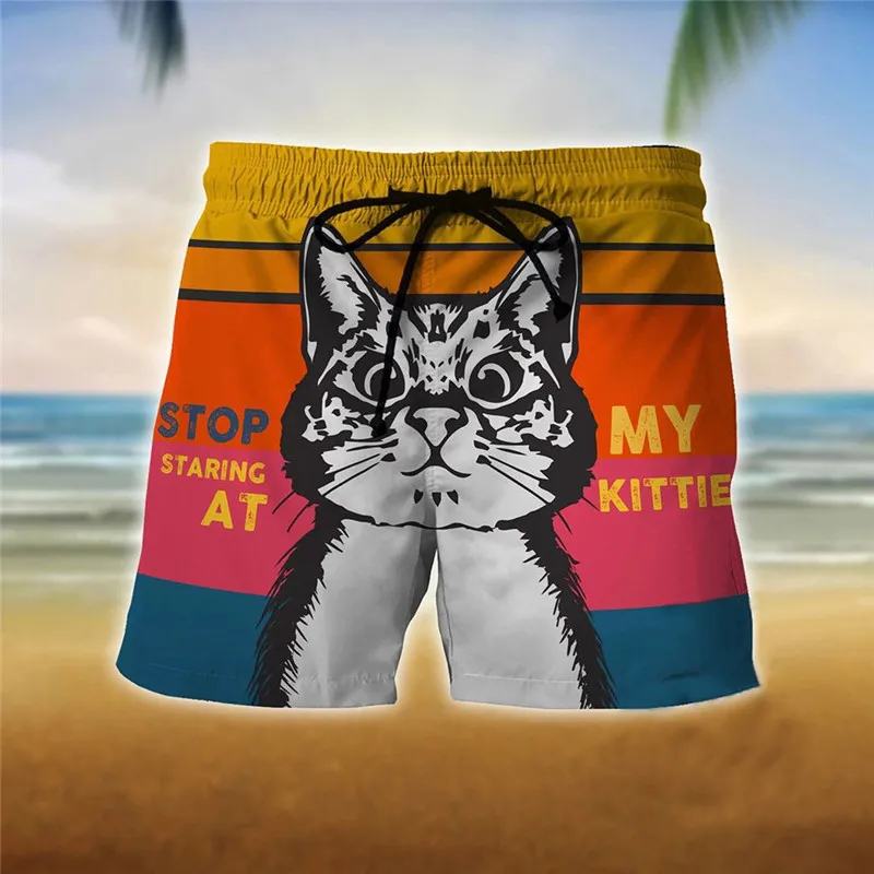 

Men's Casual Loose Board Shorts Printed High Waist Beach Shorts Sports Short Pants Summer Vacation Holiday Swimming Trunks