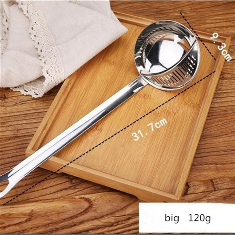 

Stainless Steel Detachable Spoon Colander Double Use Kitchen Restaurant Tableware Supplies Creative Gadget Dual-use spoon