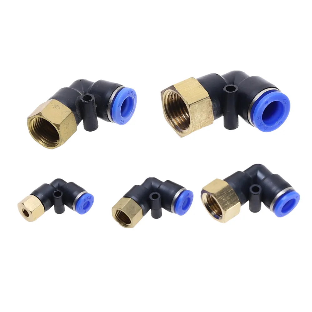 PLF Hose OD 4 6 8 10 12 мм Female Thread M5'' 1/8 'Ƈ/4'' 3/8 'Ƈ/2'' Пневматический Локоть