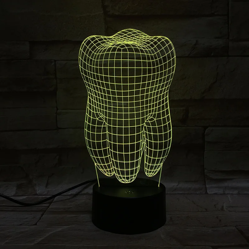 3d лампа с зубцами лучший подарок для детей атмосферный сенсорный датчик