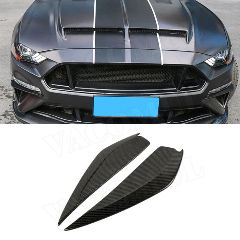 

Carbon Fiber Car Headlight Eyebrows for Ford Mustang Coupe 2 Door 2018 - 2020 Headlamps Eyelids Eyelashes Decoration