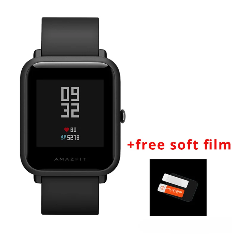 Xiaomi huami Amazfit Bip Lite 45 дней Батарея Lite 3ATM в соответствии со стандартом водонепроницаемости xiaomi smart watch amazfit bip - Цвет: Bip-Lite-black