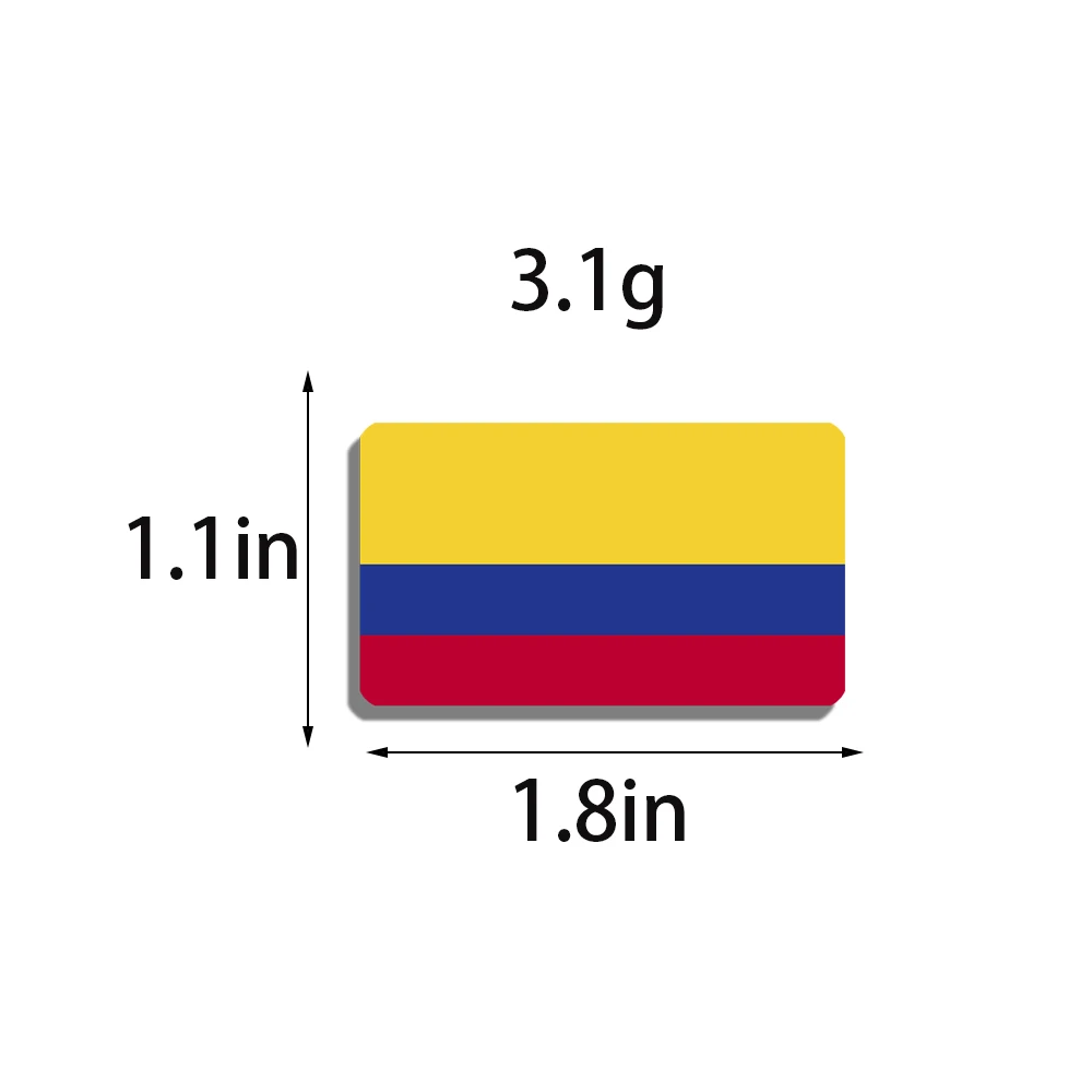 Винтажная акриловая брошь в виде флага Колумбии |