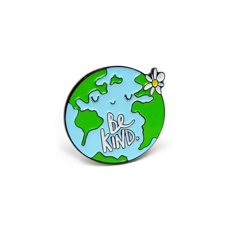 Мягкая эмалированная брошь Be Kind металлические броши World Environment значки аксессуары