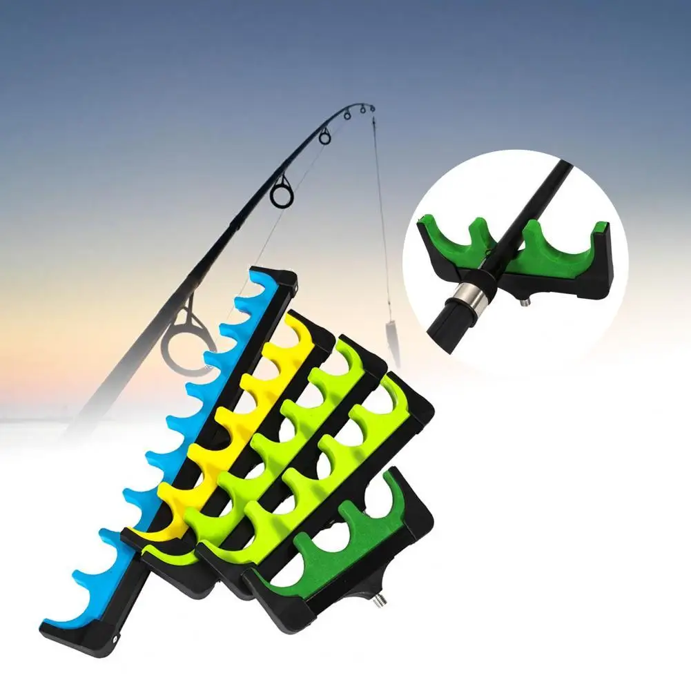 Durable Carp Fishing Rod Holder Portable EVA Top Feeder Rod Pod Bracket Universal Crossbar Head Pole Stand for Outdoor Sports