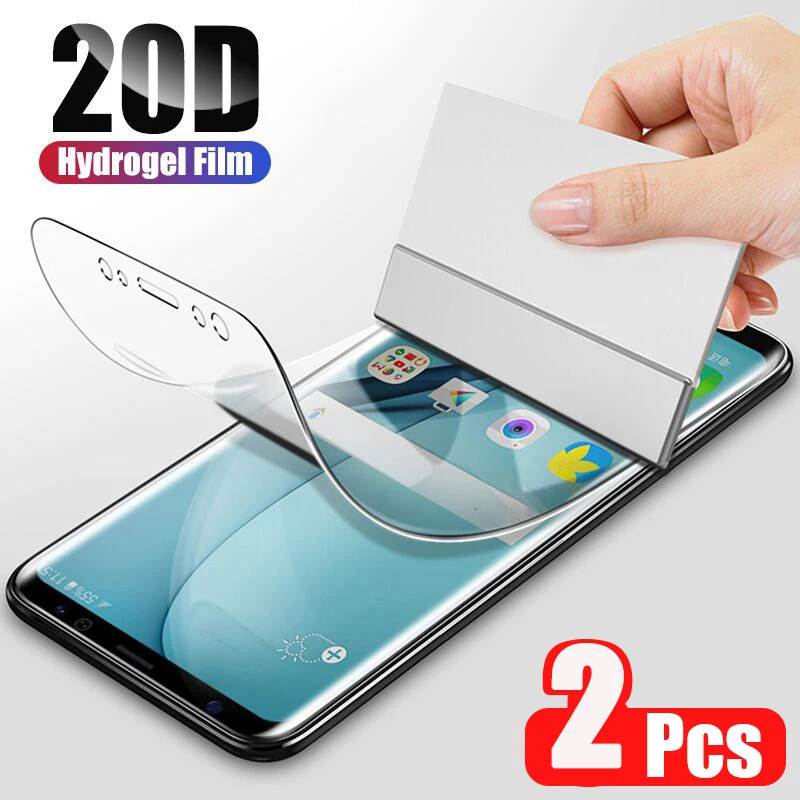 

2Pcs 20D Cover Soft Hydrogel Film For Samsung Galaxy S21 S20 S10 S8 S9 Plus Note 20 10 9 Plus S21 Ultra 5G Screen Protector Film