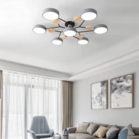 led ceiling light dining room light bedroom dimmable lamp nordic pendant light villa 7head modern minimalist macaron