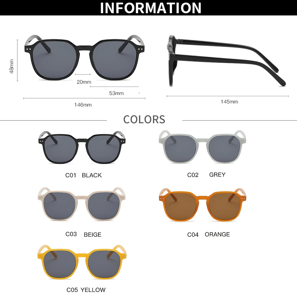 

Brand Women Sunglasses Vintage Square Glasses Classic Retro Round Eyewear Unisex Eyeglasses Ladies Sunglasses Zonnebril Dames