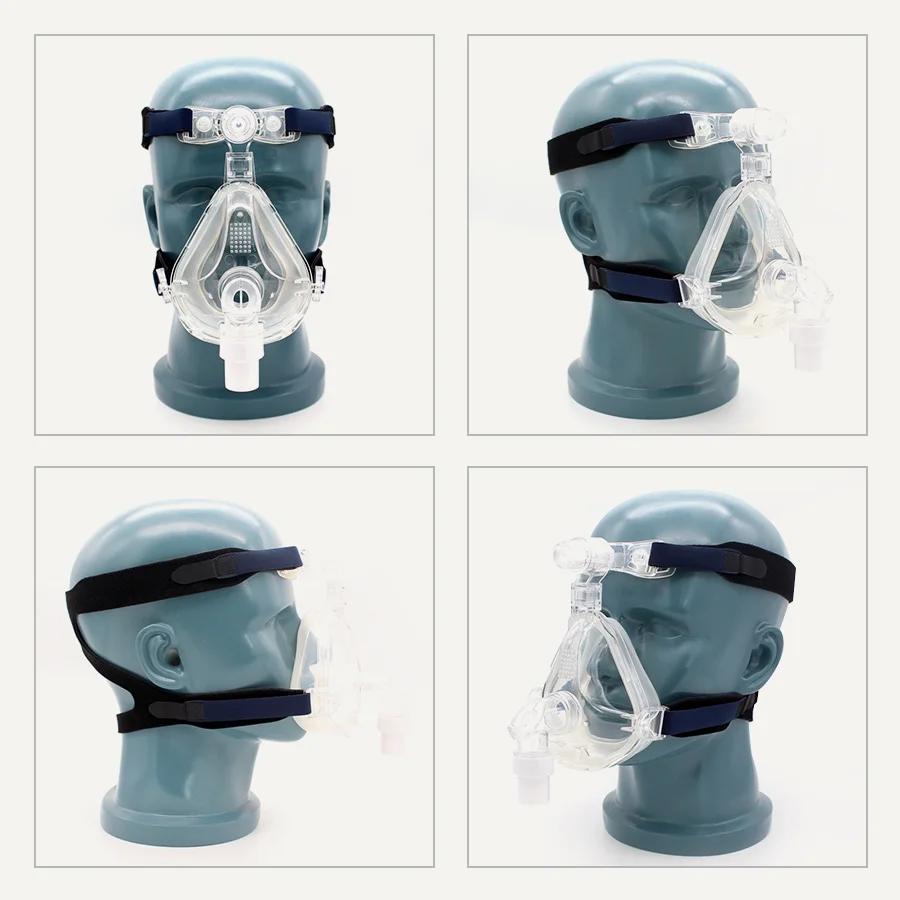 Idunmed CPAP полная маска для лица с лбом Регулируемый Ремешок Зажимы для рта носа апноэ сна против храпа лечение решение