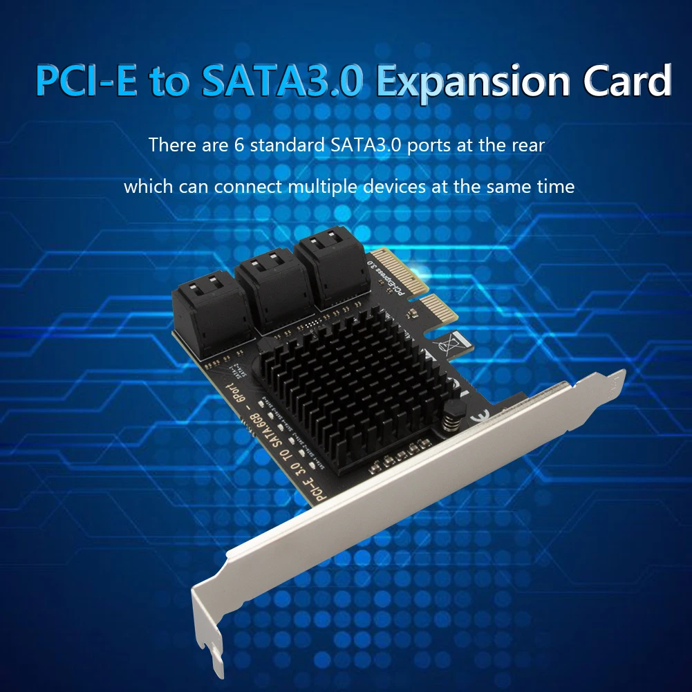 pci e 64 порта sata карта pci e 4x карты pci express к sata iii 6