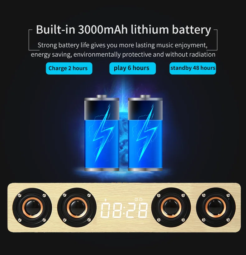 Беспроводная портативная музыкальная звуковая система с Bluetooth 20 Вт высокоточная