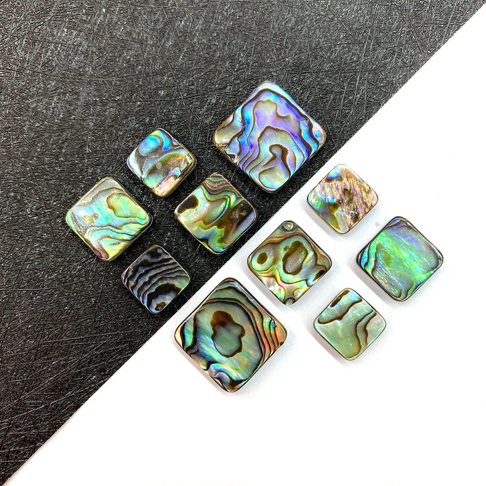 

5pcs Square Abalone Shell Ring Face Abalone Shell Beads DIY Jewelry Making, Necklace, Bracelet, Earring Accessories Size 10-16mm