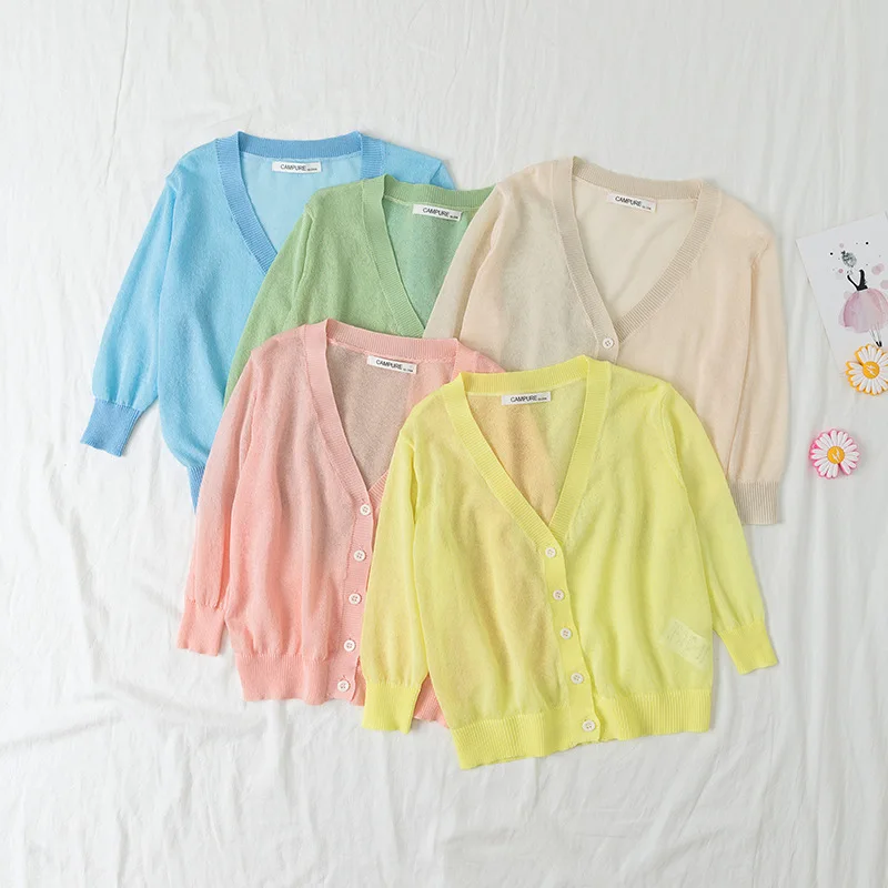 Лето 2020 свитер для маленьких девочек и мальчиков с защитой от солнца кардиган