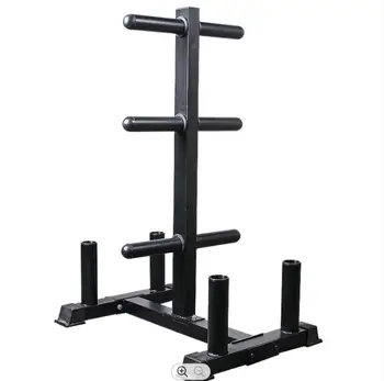 Fitness Equipment Weight Lifting Barbell Bar 4 Hole Weight Plate Tree Storage Base Rack